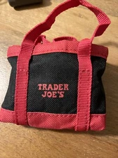 Trader Joe's Micro mini Tote Bag With Black Grocery Bag Limited Edition