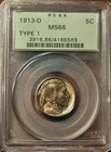 1913-D TYPE 1 Buffalo Nickel PCGS MS66