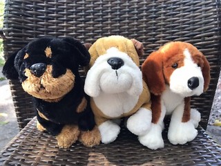 Webkinz Ganz Lot of 3 Dogs Rottweiler HM183 Beagle HM141 Bulldog HM126 No Code