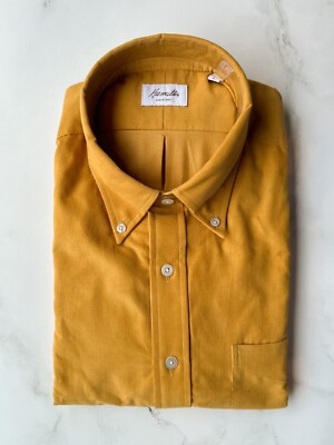 ***NWT*** Hamilton Shirts Yellow Corduroy Sport Shirt