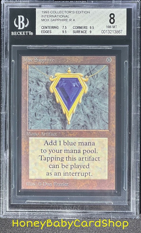 MTG International Edition (IE) 1993 Mox Sapphire BGS 8.0 NM/MT Power 9 93/94