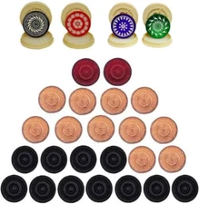 Carrom Board Wooden Coins and Tournament Striker Professional Set 24 Carrom B