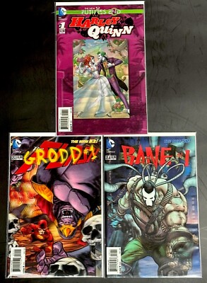 DC HARLEY QUINN #1 2014/FLASH #23.1/BATMAN #23.4 3-D HOLO COVER SET OF 3