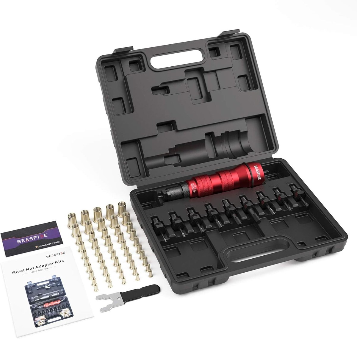 Produktbild von Nietenzange Set Beaspire Nietuttern Adapter Kit Für Elektrische Bohraschine, Profi Akku Bohrmaschine