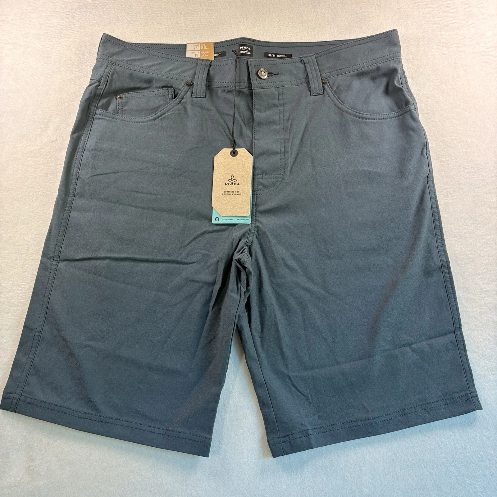 Prana Shorts Men's 35 Brion II Grey Blue Outdoor Hiking 11" Performance Chino
Opens in a new window