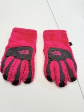 The North Face Girls Fleece Gloves Youth M Pink Black Winter Outdoor
