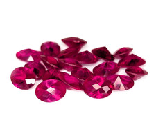 Oval Checkerboard Cut Created Ruby Gemstone