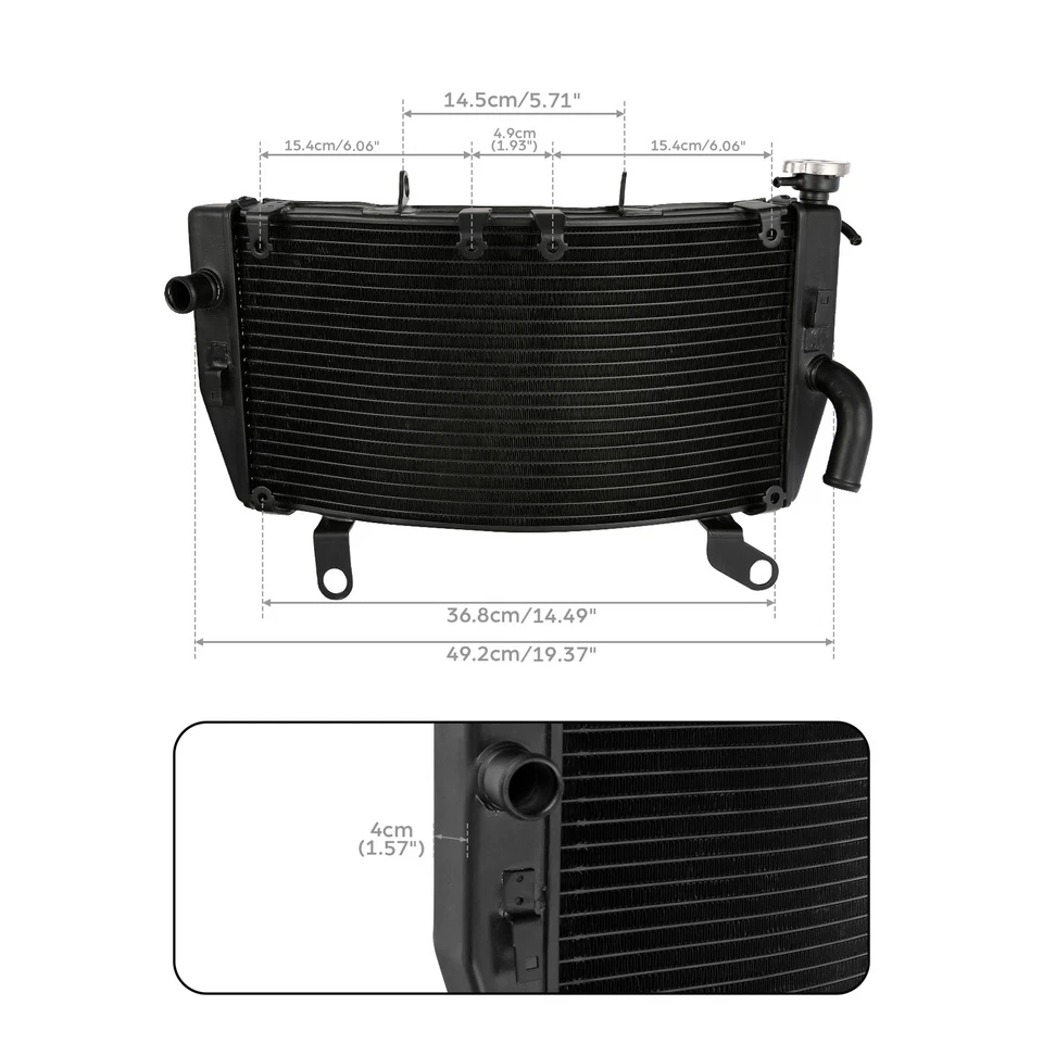 Refrigerador radiador motor apto para Honda ST1300 ST 1300 2003-2018 Foto 4 de 4