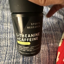 Sports Research L-Theanine  Caffeine Energy Support Mental Focus 60 Softgels