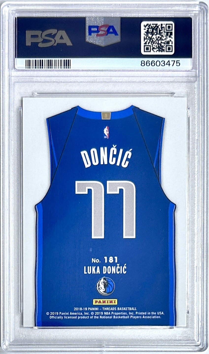 2018-19 Threads Luka Doncic PSA 9 Mint Rookies Statement Dazzle SP RC #181 NBA view 4