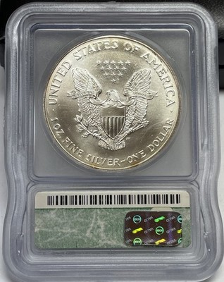 1995 $1 AMERICAN SILVER EAGLE ICG MS69 GREEN LABEL - Beautiful