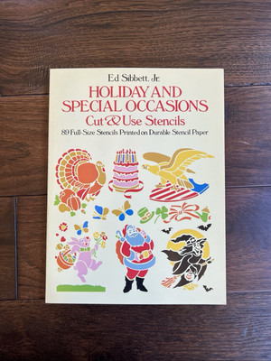 Holiday and Special Occasions Cut & Use Stencils By Ed Sibbett Jr. VTG 1986