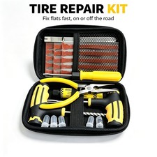 27pcs Tubeless Tire Repair Kit Tools For Car Motorcycle Truck Roadside Emergency