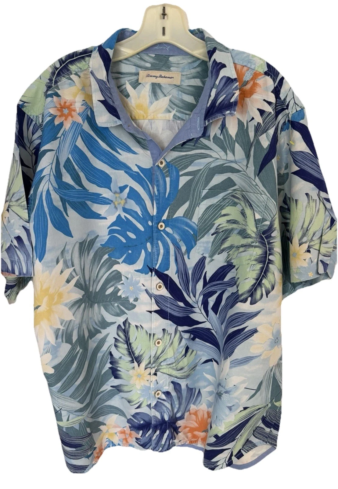 Men's Tommy Bahama 100% Silk AO Tropical Print Colorful Camp Shirt Sz 2XL/TTG