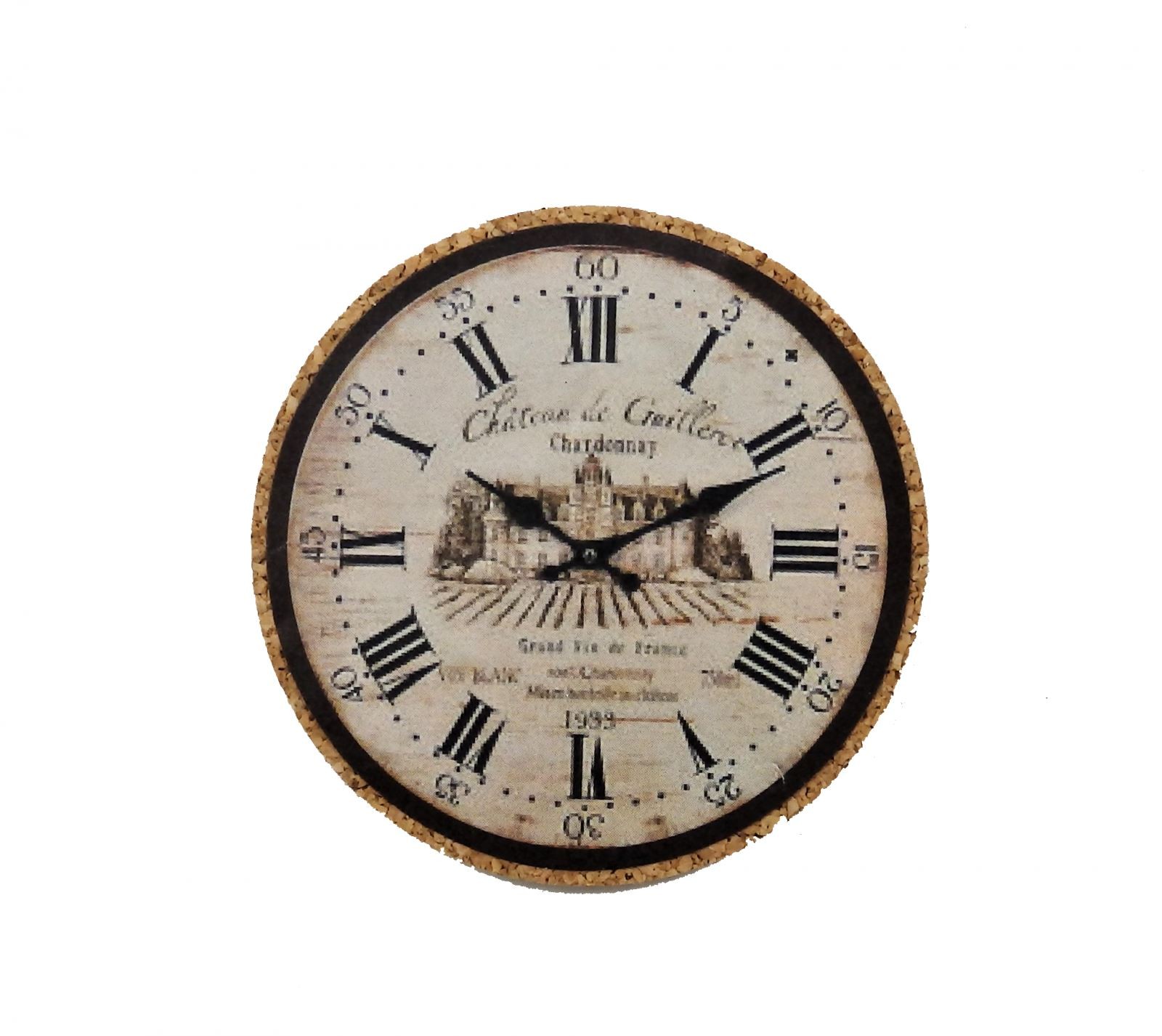 Melody Jane Dolls House French Cork Wall Clock 1:12 Scale Miniature Accessory