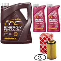 MotoröL Set Mannol 5W30 C4 API SN 7 Liter + ÖLfilter FüR Infiniti Mercedes CLS