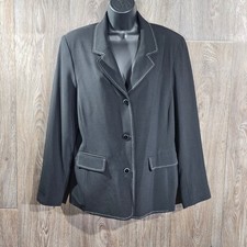Sag Harbor Vintage 90s Blazer Jacket Black White Stitching Classic Career
