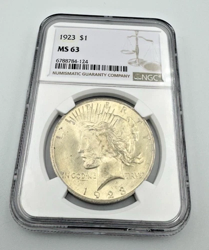 1923-P Peace $1 NGC Certified MS63 Silver Dollar!