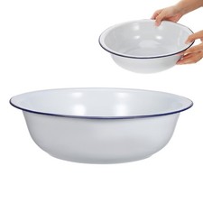 Enamel Foot Soaking Basin, Vintage-style Foot Bath Tub, Footbath for Home Spa...