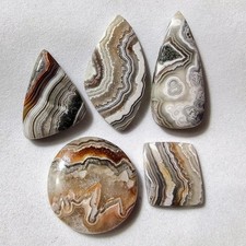 5 Pcs Lot 105 Cts Natural Crazy Lace Agate Cabochon Gemstone For Jewelry
