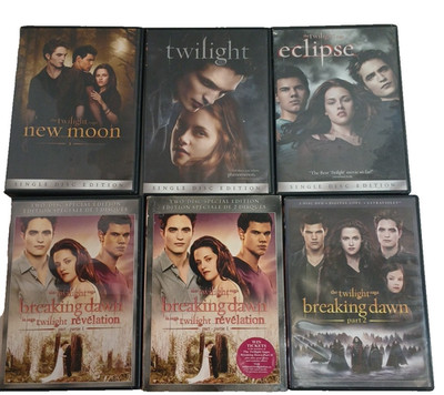 The Twilight Saga Complete Series DVD Set 5-Movie Collection 