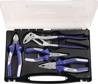 Zangen-Satz Inhalt 4-Teilig Verchromt Kunststoffkoffer Tecwerk