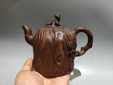 Chinese Clay Pot Traditional Tea Kettle Mesh Zisha Teapot Pine Needle Tree Stump