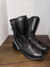 Tourmaster Black Waterproof Motorcycle Boots Hipora Lining Mens 41 Size 8