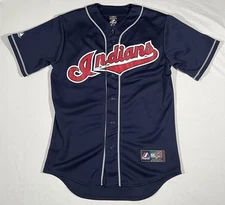 MAJESTIC MLB Vintage Cleveland Indians Baseball Jersey Size S 