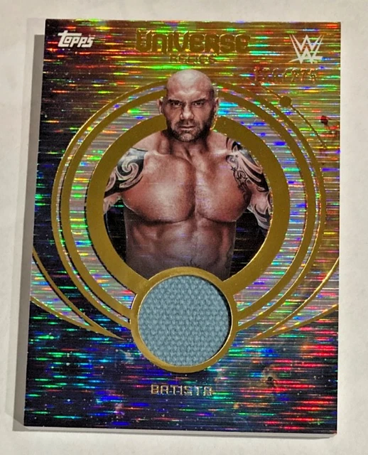 2025 TOPPS UNIVERSE WWE BATISTA MATCH-USED MAT RELIC SP #/299 DAVE BAUTISTA DRAX