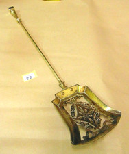 Pala carbone girarrosto castagno antico camino ref 22 (SPEDIZIONE GRATUITA UK)