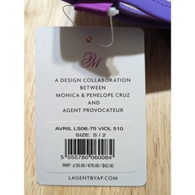 L'Agent Agent Provocateur Bikini Top Purple Avril Padded Triangle Beach Swimwear