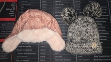 C.C Gray Knit Pom-Pom Beanie & The North Face...