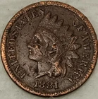 1881 Indian Head One Cent Penny 1C - F - Coin!  #14571