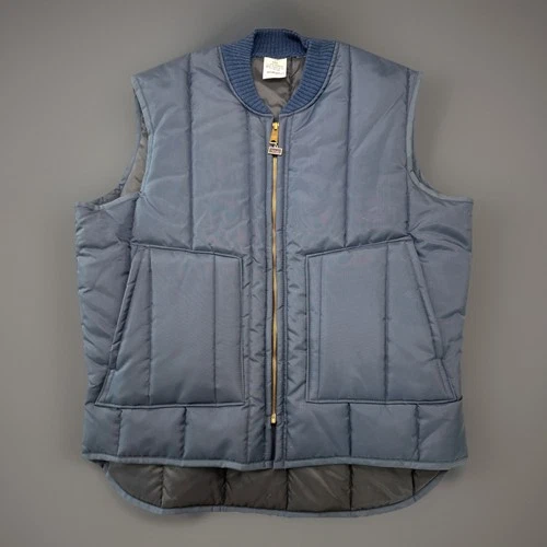 Vtg Walls Blizzard-Pruf Insulated Outerwear Zip-Up Puffer Vest XL 80’s NOS NWT