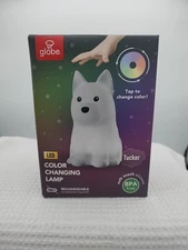 Multi Color LED Rechargeable Silicone Night Light Dog Tucker Globe Electric 