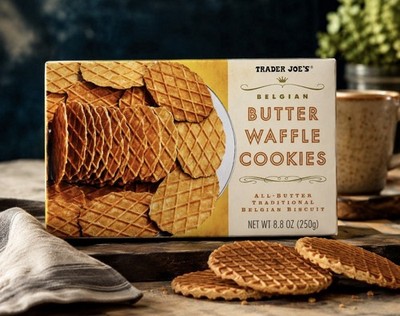 2X Packs Trader Joe's Belgian Butter Waffle Cookies 8.8 oz Each Pack