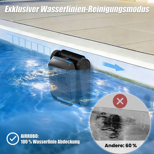 AIRROBO CP400 Lite Kabelloser Poolroboter für Boden und Wand, Wasserlinie 150Min - Bild 5 von 8