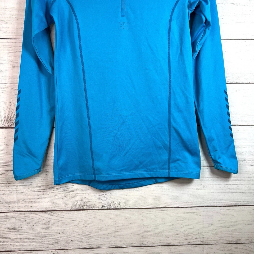 Sudadera deportiva Helly Hansen azul manga larga cuarto cremallera para mujer talla M Foto 4 de 4