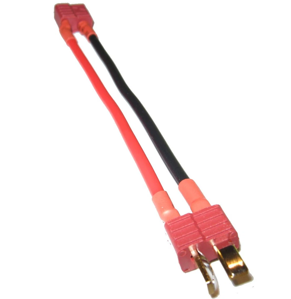 Male to Female Deans lipo battery connector T-Plug 14awg Silicon Wire 10cm Nylon - Image 2 of 4
