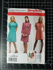 Simplicity #3559 ~ Pattern 1960s Retro Dress Two Lengths ~ Misses 14-22 ~ FF UC