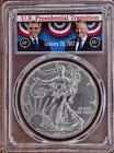 2017 Silver Eagle PCGS MS70 F/S - U.S. Presidential Transition Trump Obama B-4