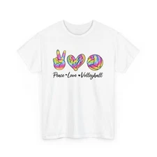 Peace Love Volleyball Shirt, Volleyball Players Sports Lovers Cute Shirt