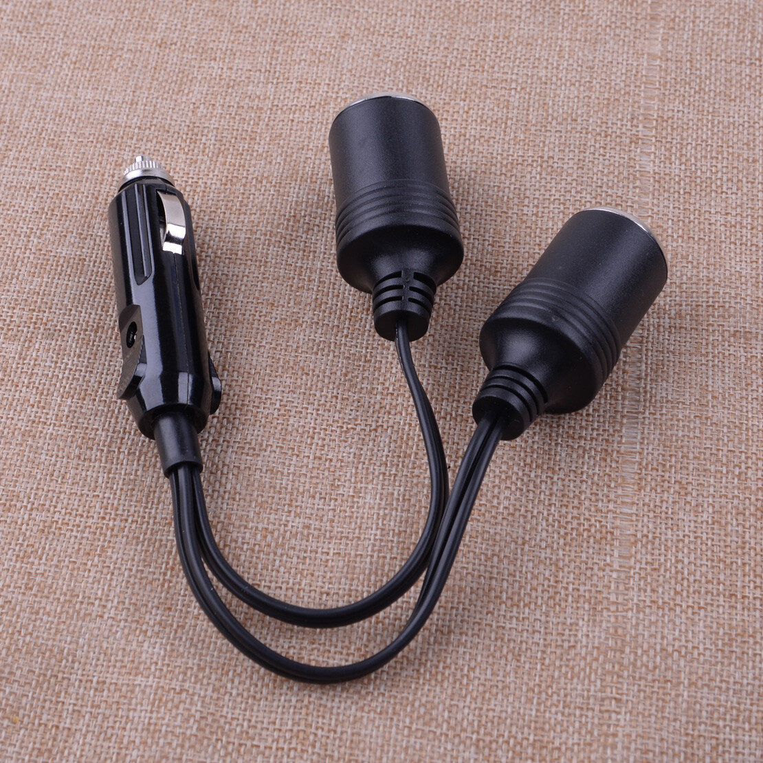 12V Car Power Double Cigarette Lighter Socket Extension Lead Adaptor
