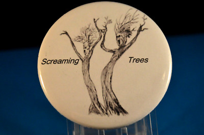 SCREAMING TREES White  Lot of 5 BUTTONS  pins pinbacks Grunge MUSIC  2 1/4''  NOS