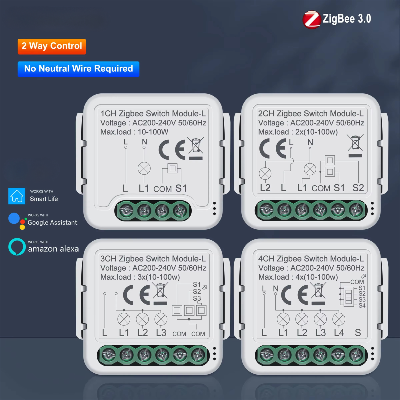 Smart Switch Module No Neutral Wire DIY Home Light Control