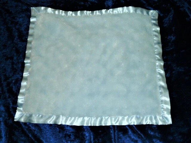 Cobertor de segurança George bebê azul redemoinho acabamento acetinado costas lovey quadrado 16" x 14" - Imagem 2 de 4