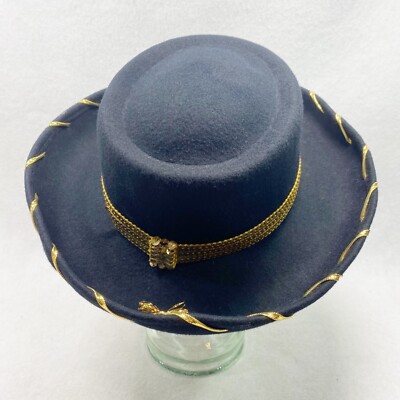 Yehasso Black Wool Festival Hat OS | eBay display picture 1