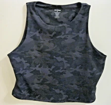 Colorful Koala Black Grey Camo Crop Tank Top Size Extra Large ( XL )