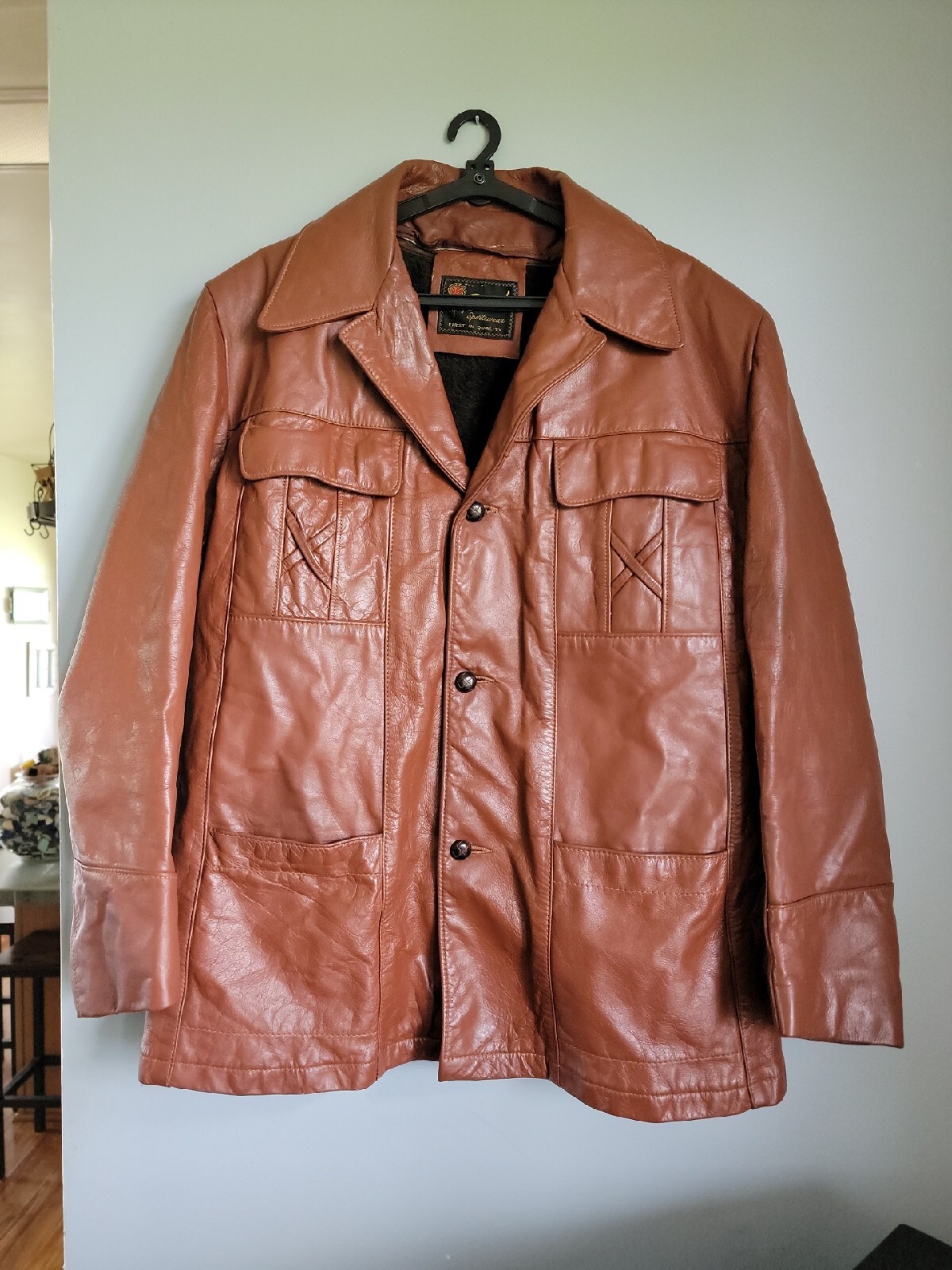 Vintage Reed Sportswear Mens Leather Jacket Gem